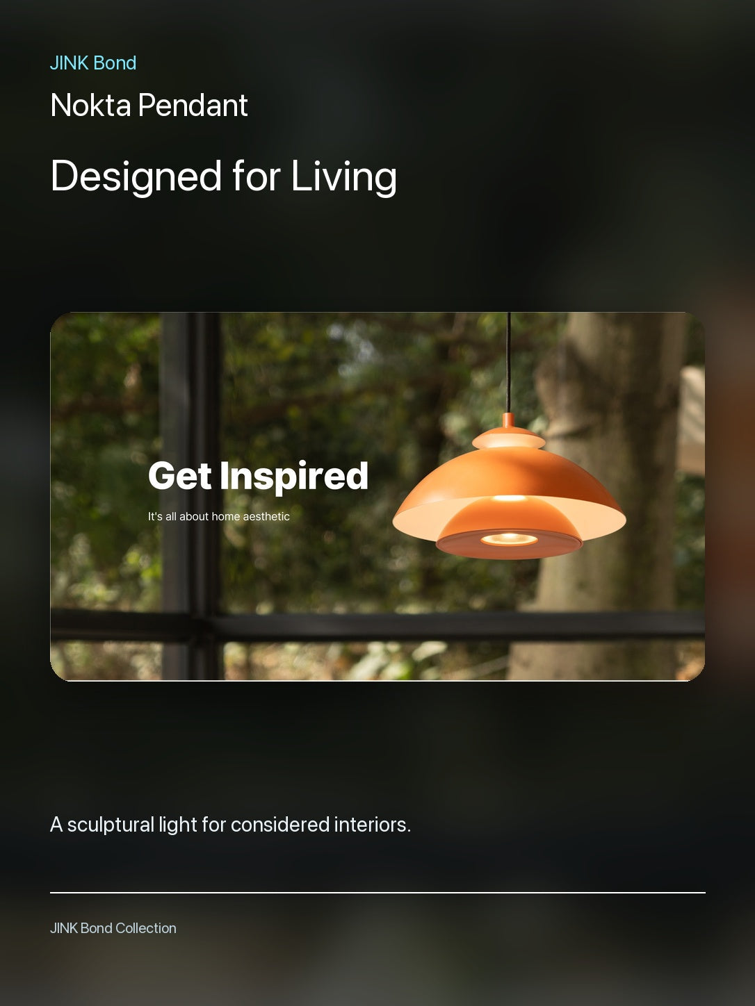 JINK Bond Nokta Pendant in a modern interior