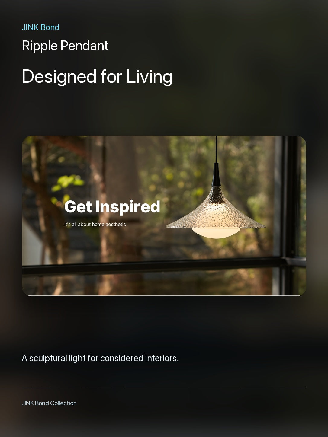 JINK Bond Ripple Pendant in a modern interior