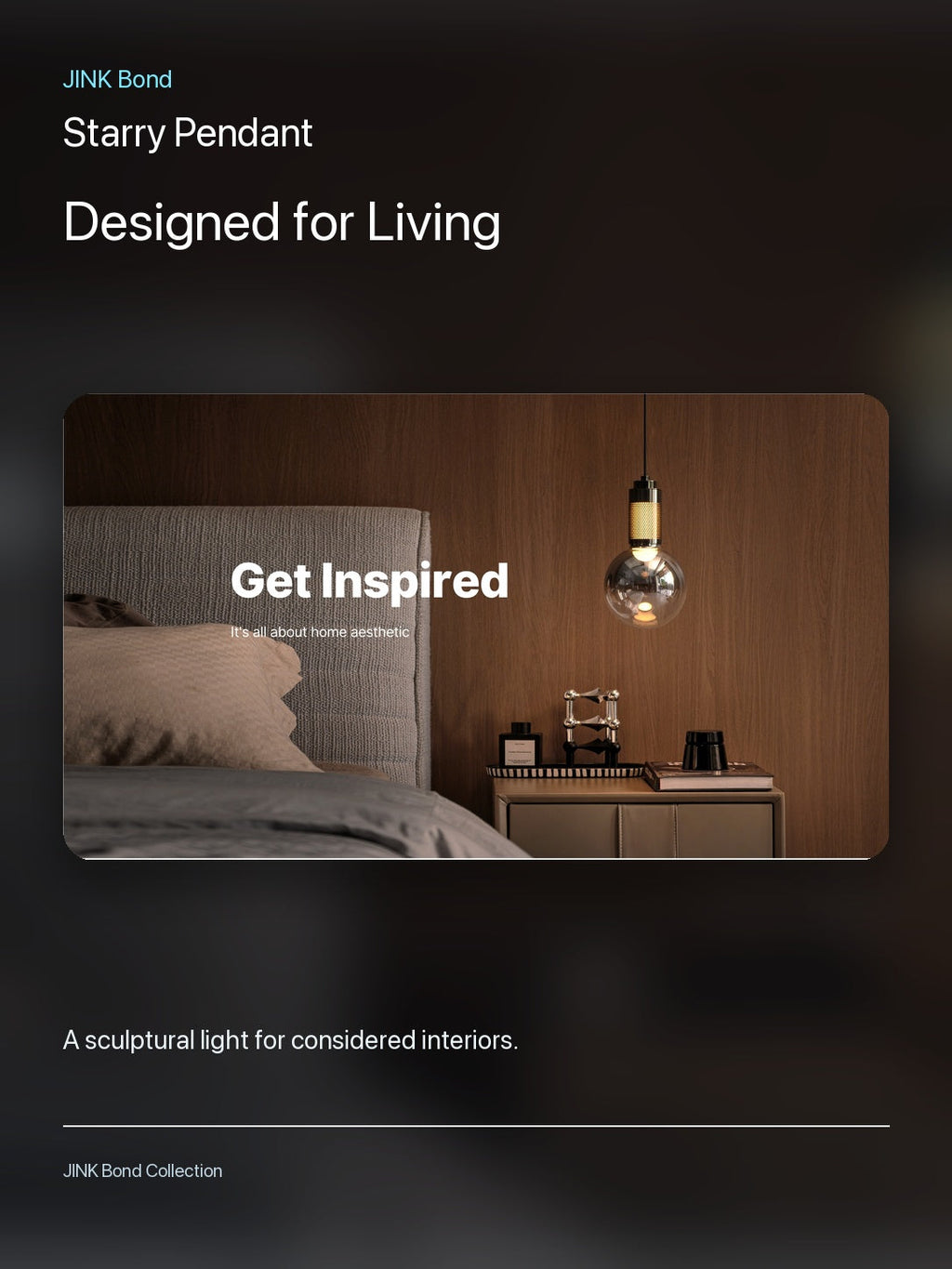 JINK Bond Starry Pendant in a modern interior