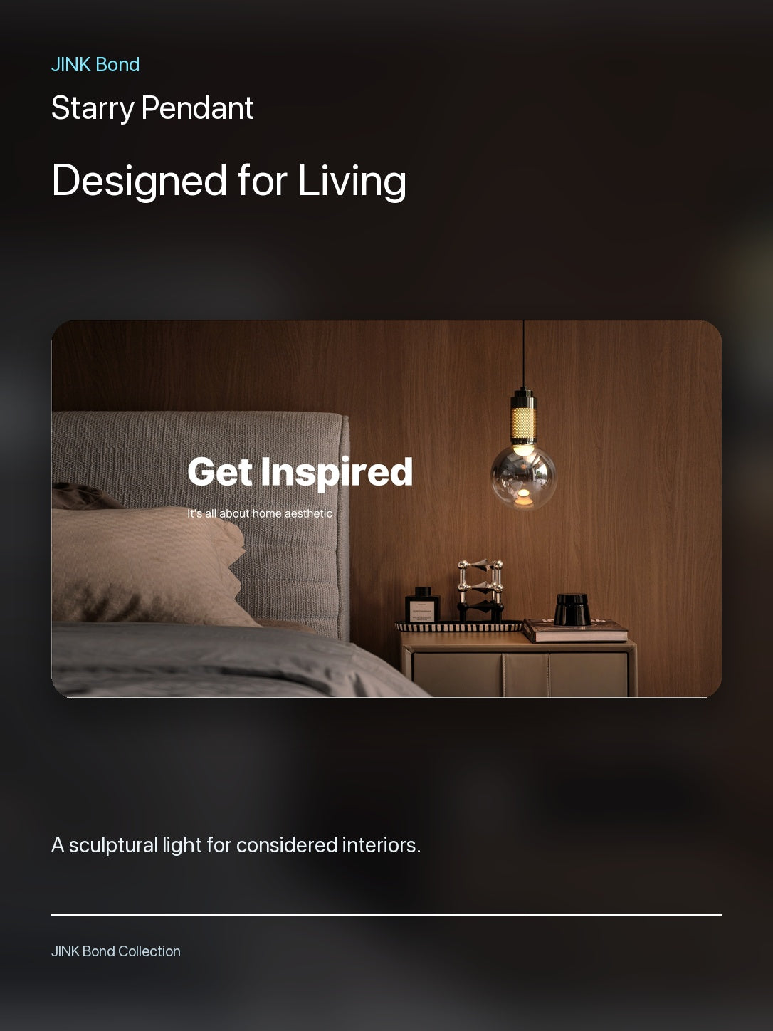 JINK Bond Starry Pendant in a modern interior