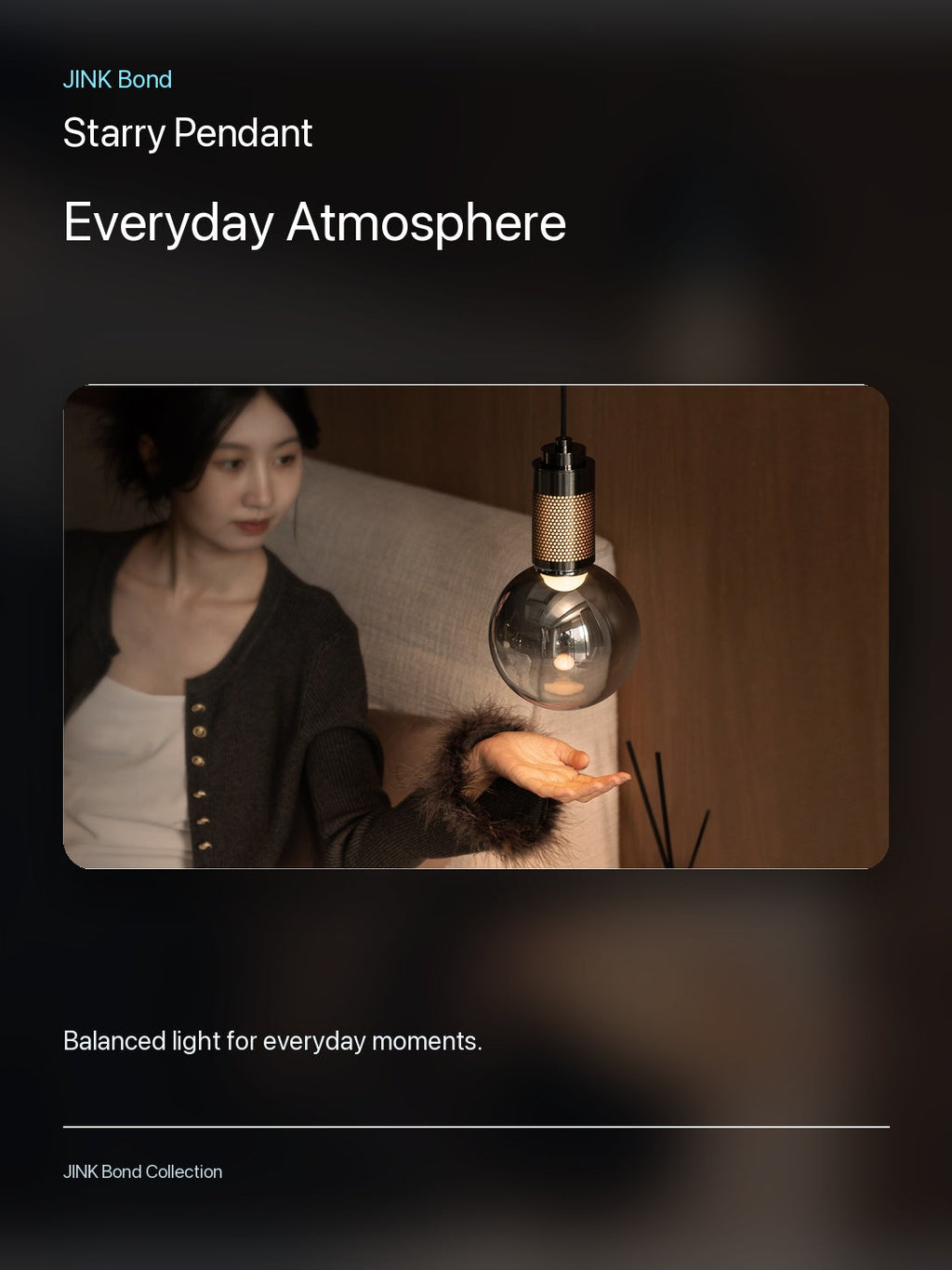 JINK Bond Starry Pendant creating warm ambient light