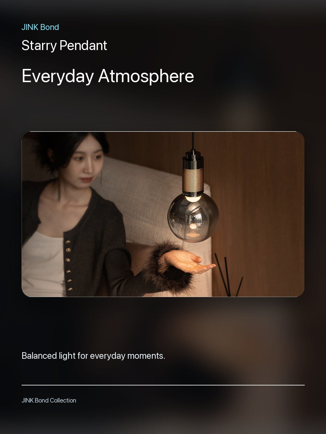 JINK Bond Starry Pendant creating warm ambient light