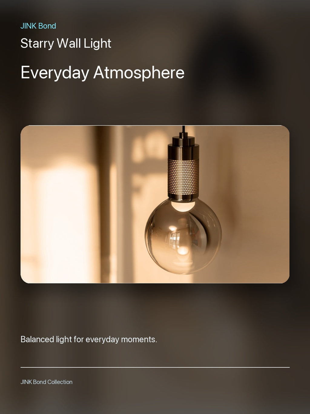 JINK Bond Starry Wall Light creating warm ambient light