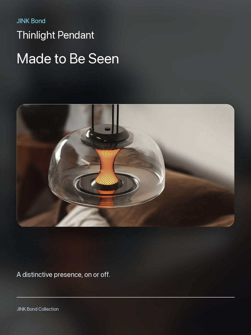 JINK Bond Thinlight Pendant in an additional room setting