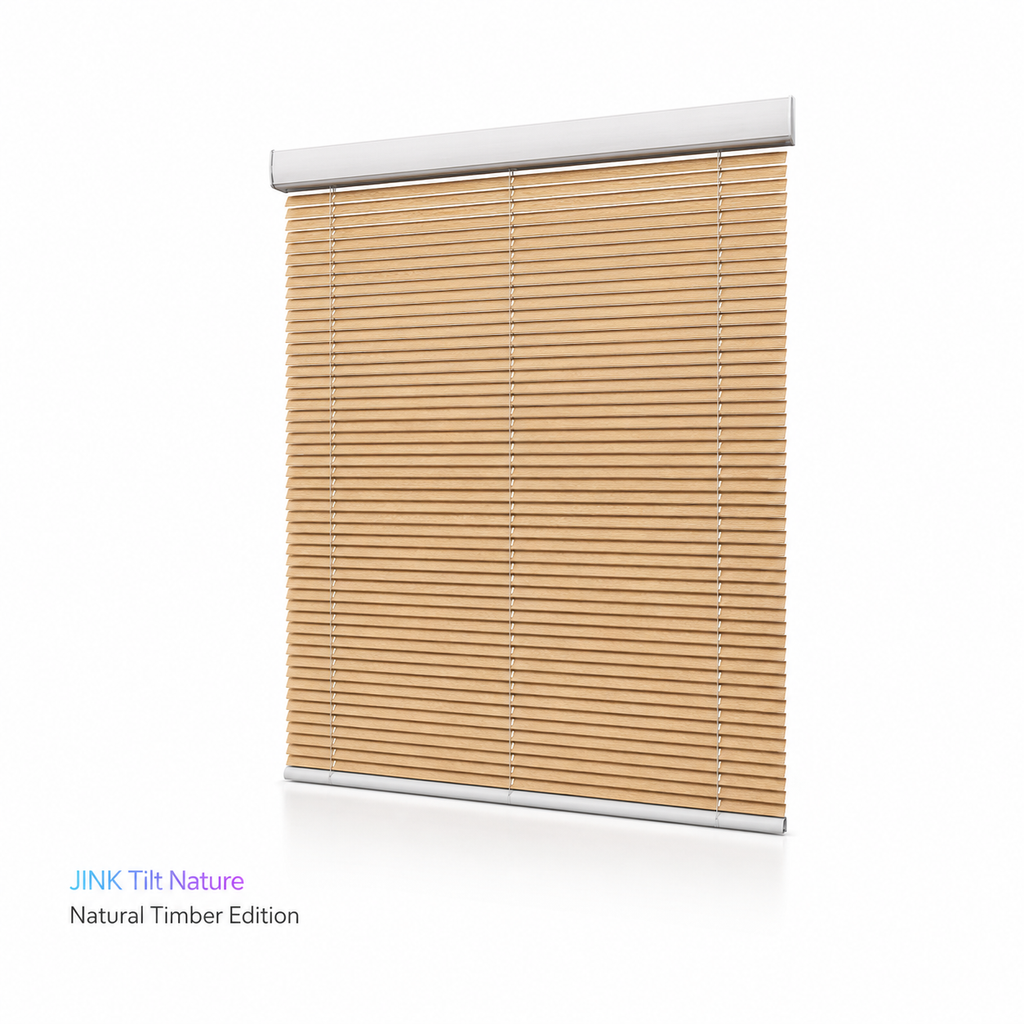 JINK Tilt Nature natural timber venetian blind on white