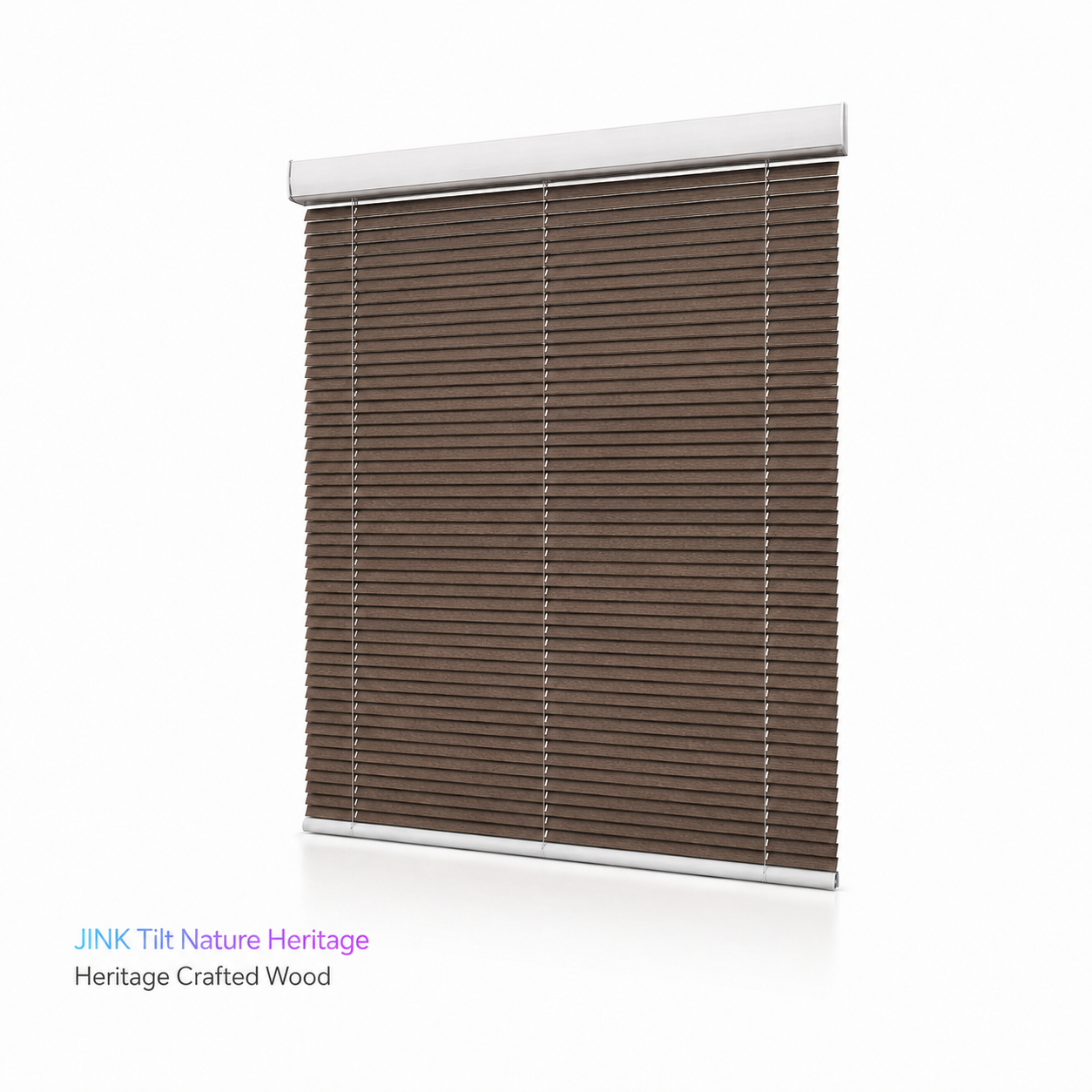 JINK Tilt Nature Heritage crafted wood venetian blind on white