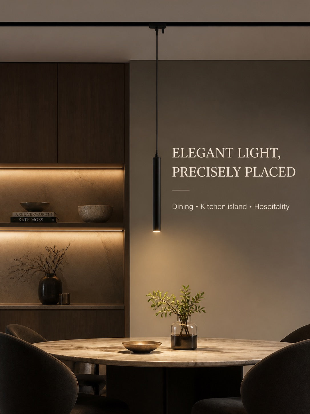 JINK Glide Drop smart pendant light dining scene