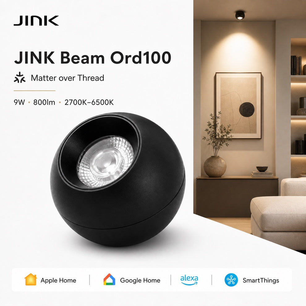 JINK Beam Ord100 Matter over Thread smart spotlight composite hero