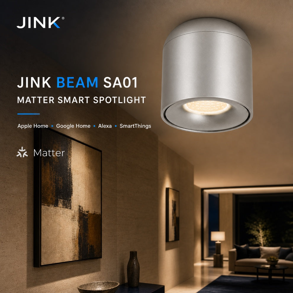 JINK Beam SA01 Matter smart spotlight comprehensive scene and platform hero image