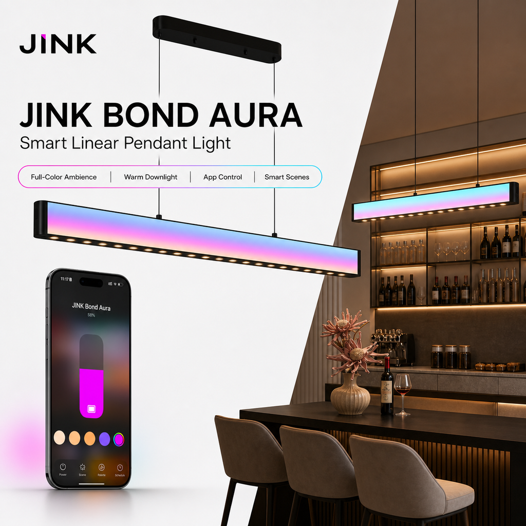 JINK Bond Aura smart full-color linear pendant light
