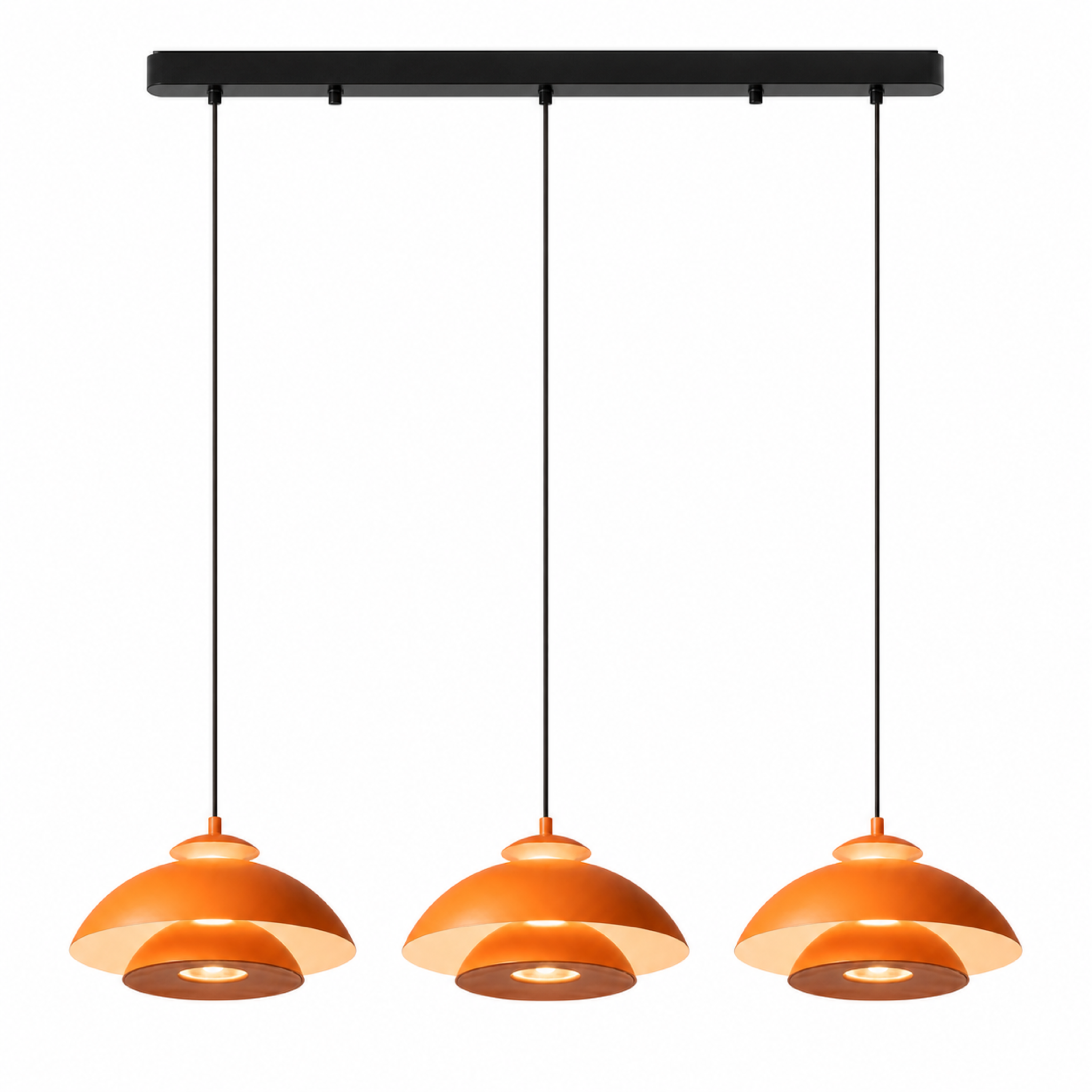 JINK Bond Nokta Three-Light Pendant on white background