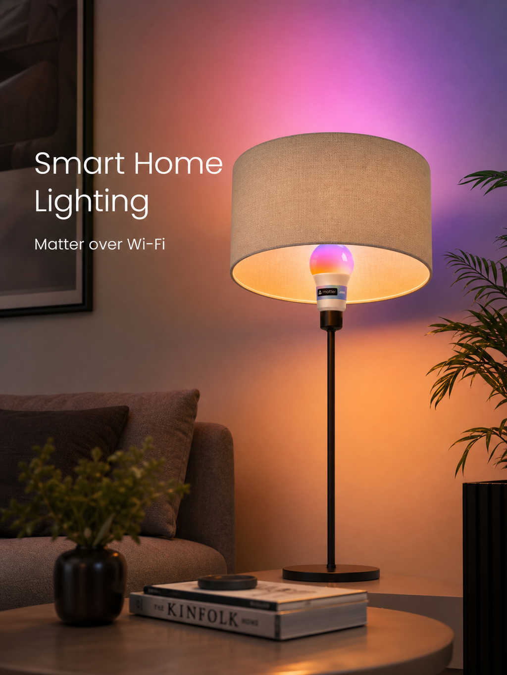 JINK Bulb E27 in a modern living room lamp scene