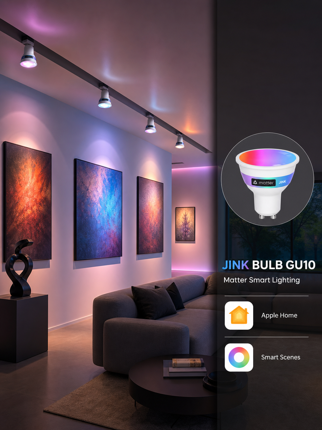JINK Bulb GU10 Matter Apple Home gallery smart scene