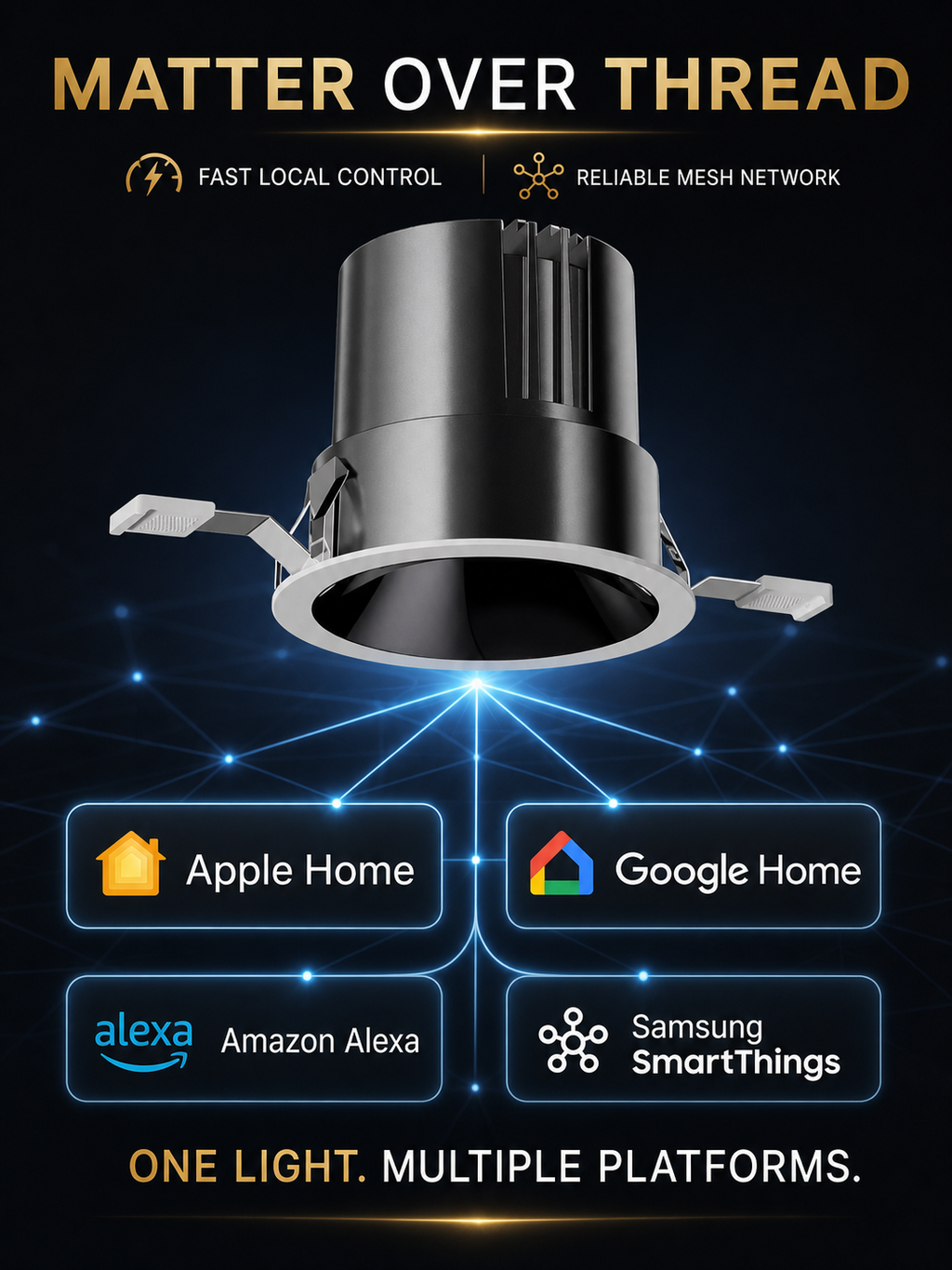 JINK Dot Black Wukong Matter over Thread compatible smart home platforms