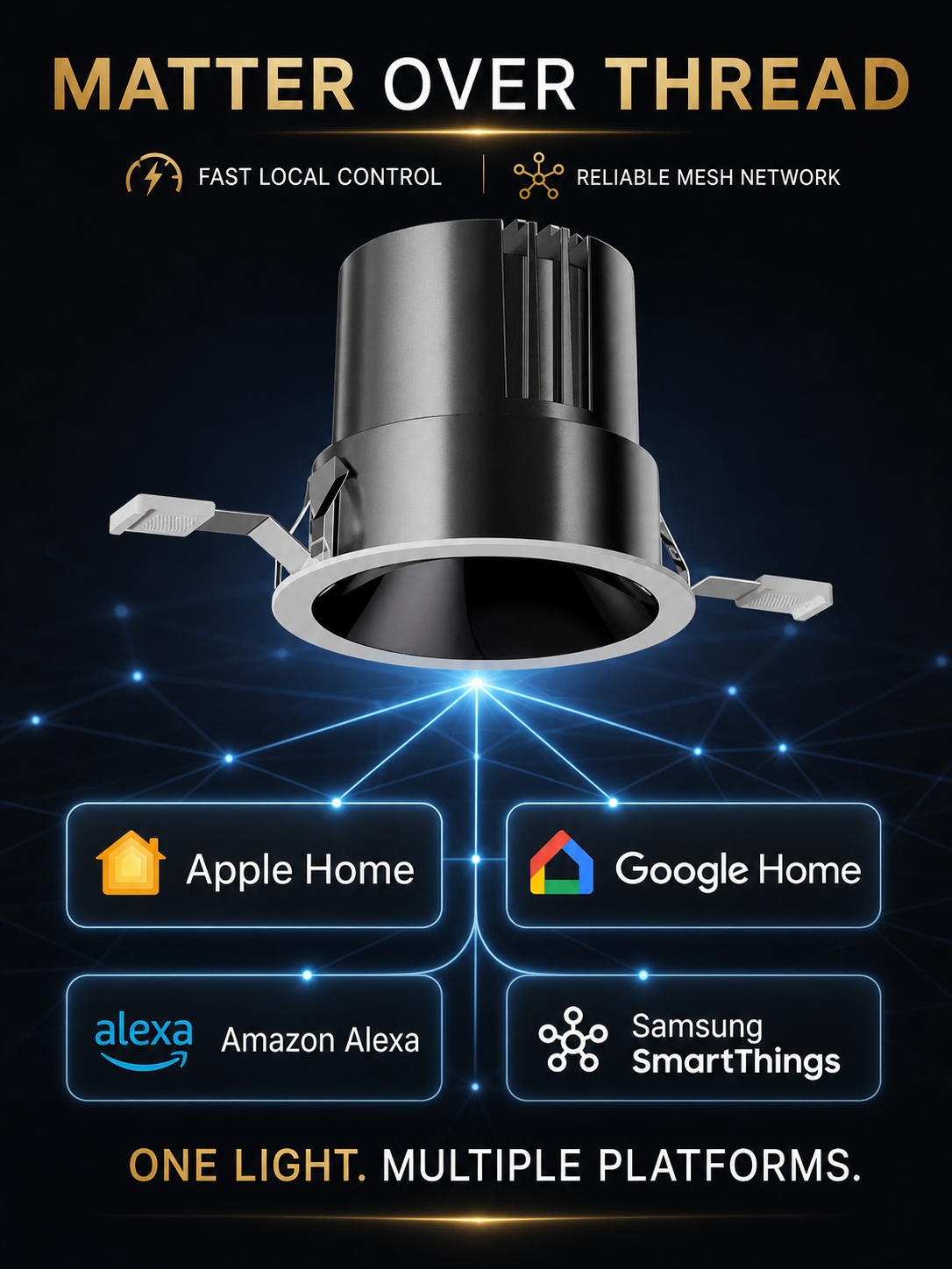 JINK Dot Black Wukong Matter over Thread compatible smart home platforms