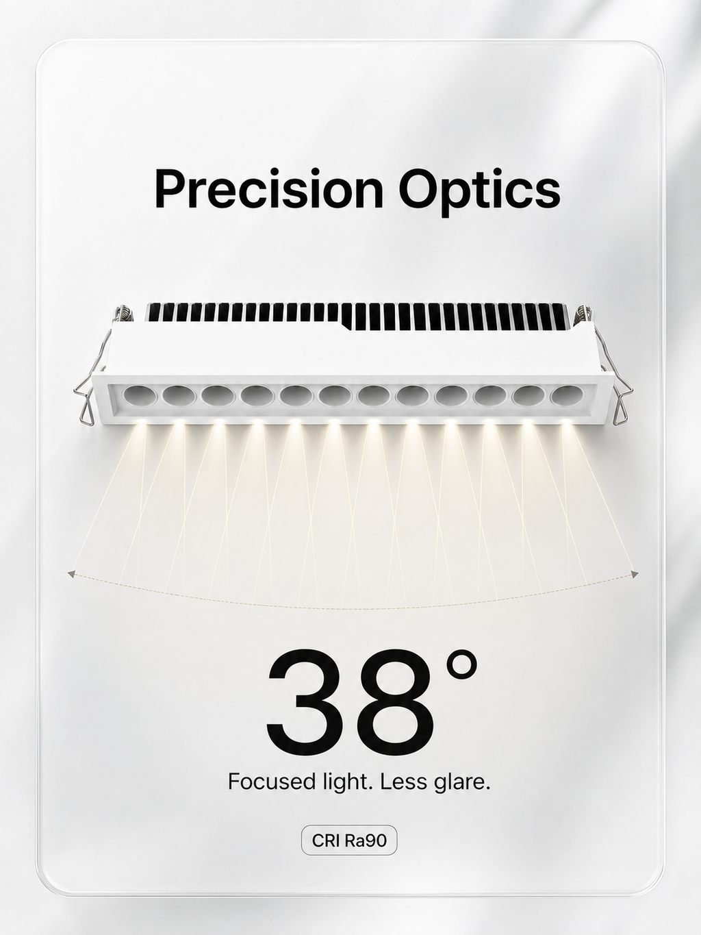 JINK Dot H100 38 degree optics and CRI Ra90
