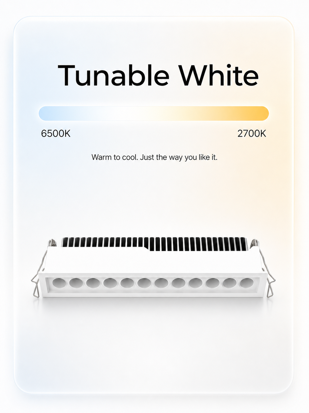 JINK Dot H100 tunable white from 2700K to 6500K
