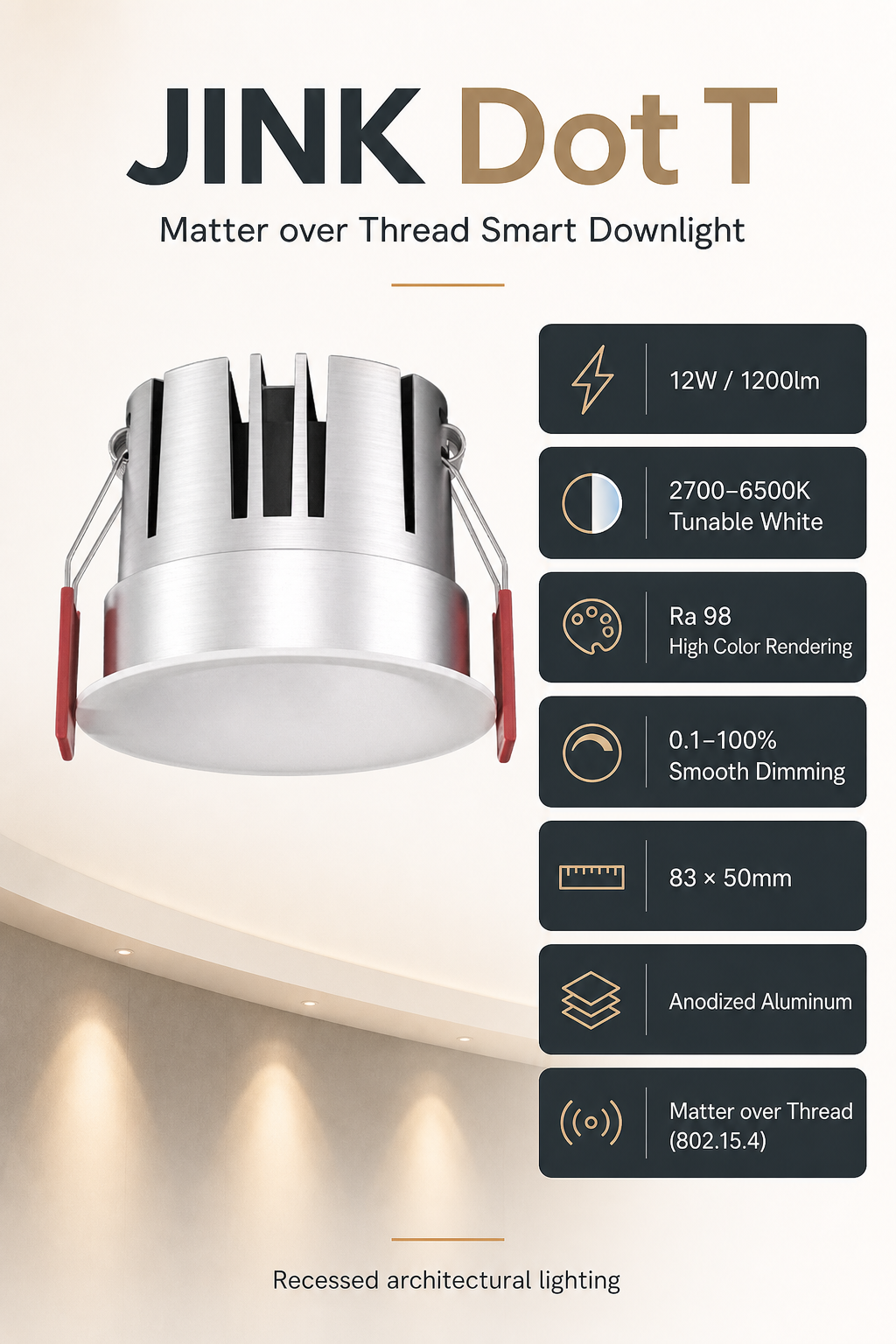 JINK Dot T specifications infographic