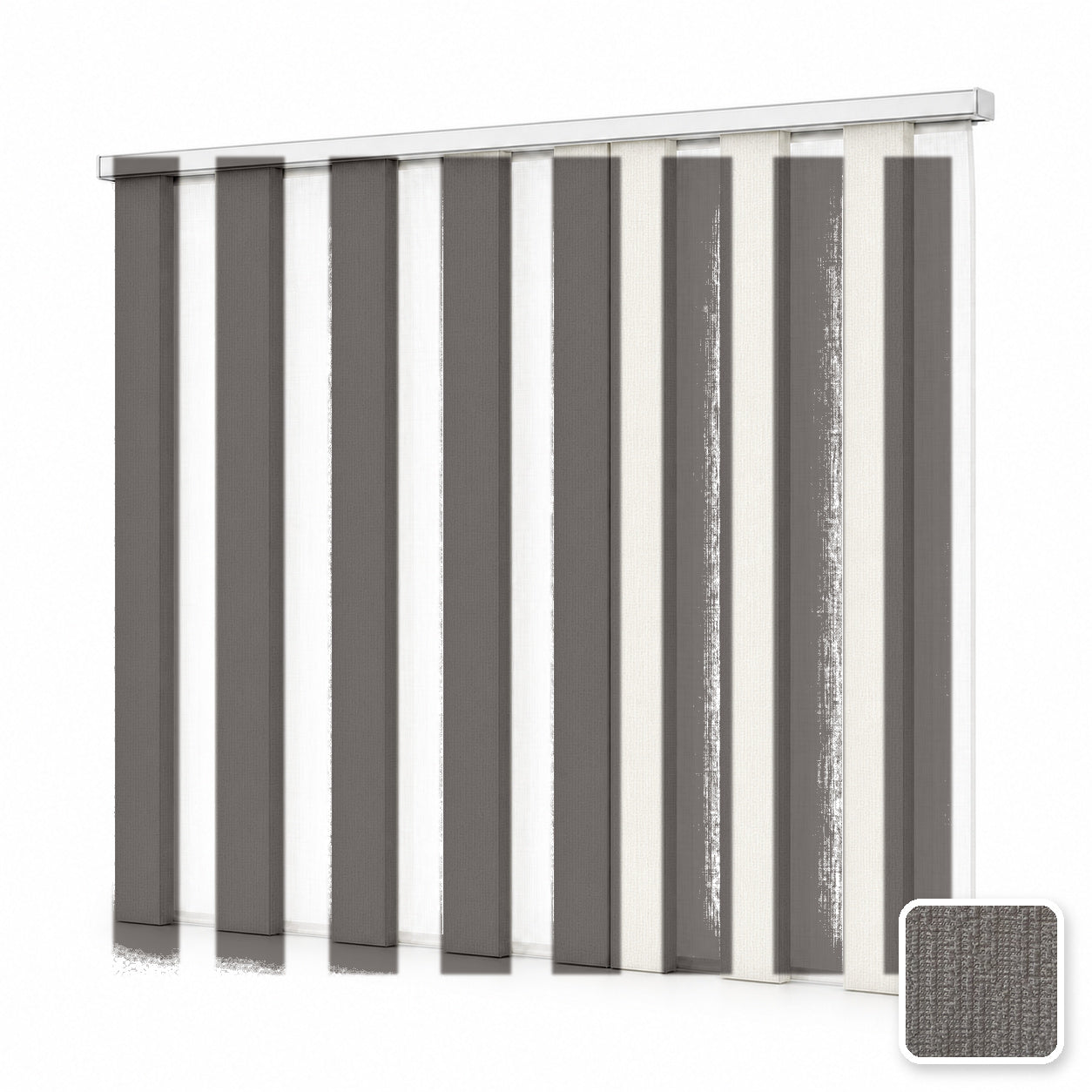 JINK Veil smart motorized dream curtain M1002-7, white background effect image with real fabric swatch inset