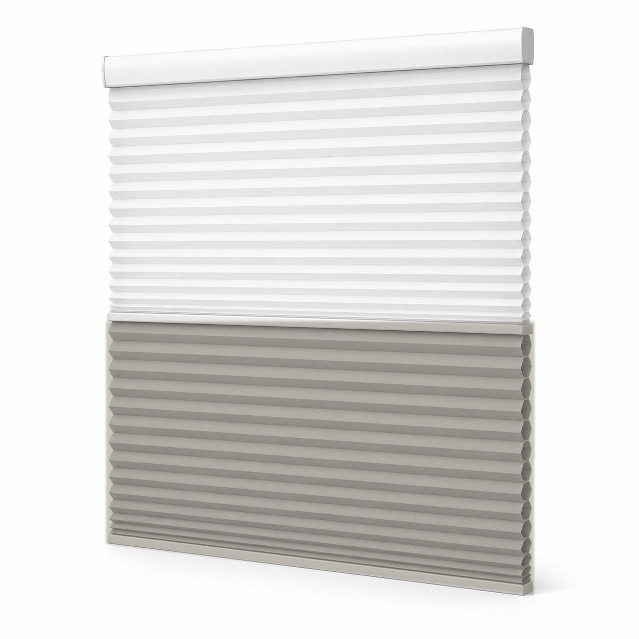 JINK Eclipse 38 mm smart day and night honeycomb shade RYLB007 — Glacier Grey, white background, cord-free