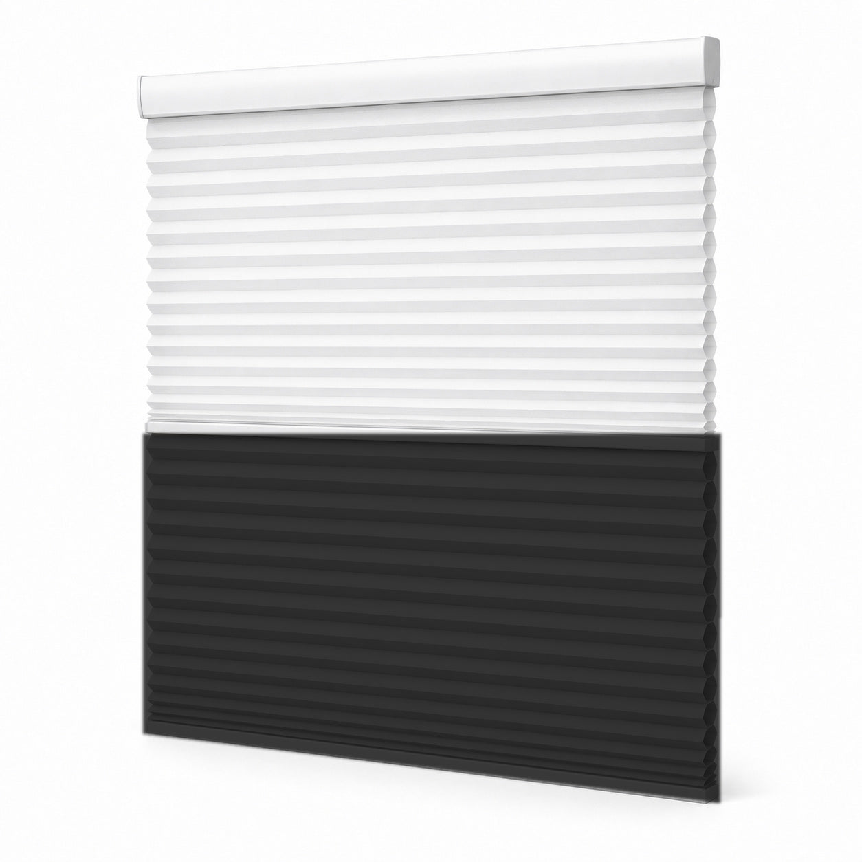 JINK Eclipse 38 mm smart day and night honeycomb shade RYLB010 — Obsidian Black, white background, cord-free