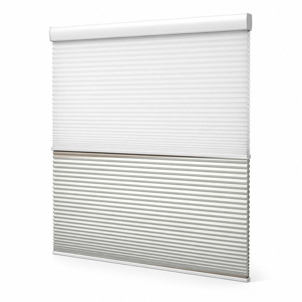 JINK Eclipse smart day and night honeycomb shade C-01 — Moonlight White, main product image, white background, cord-free