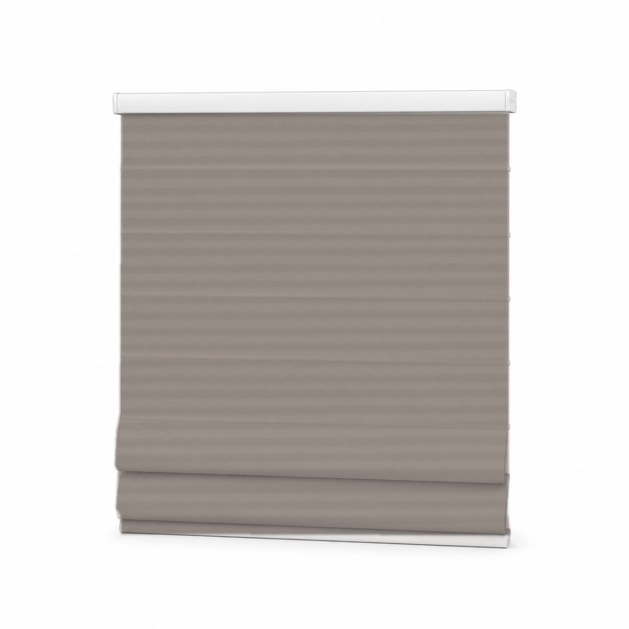 JINK Fold smart motorized Roman shade in GY066-3, cord-free product effect image