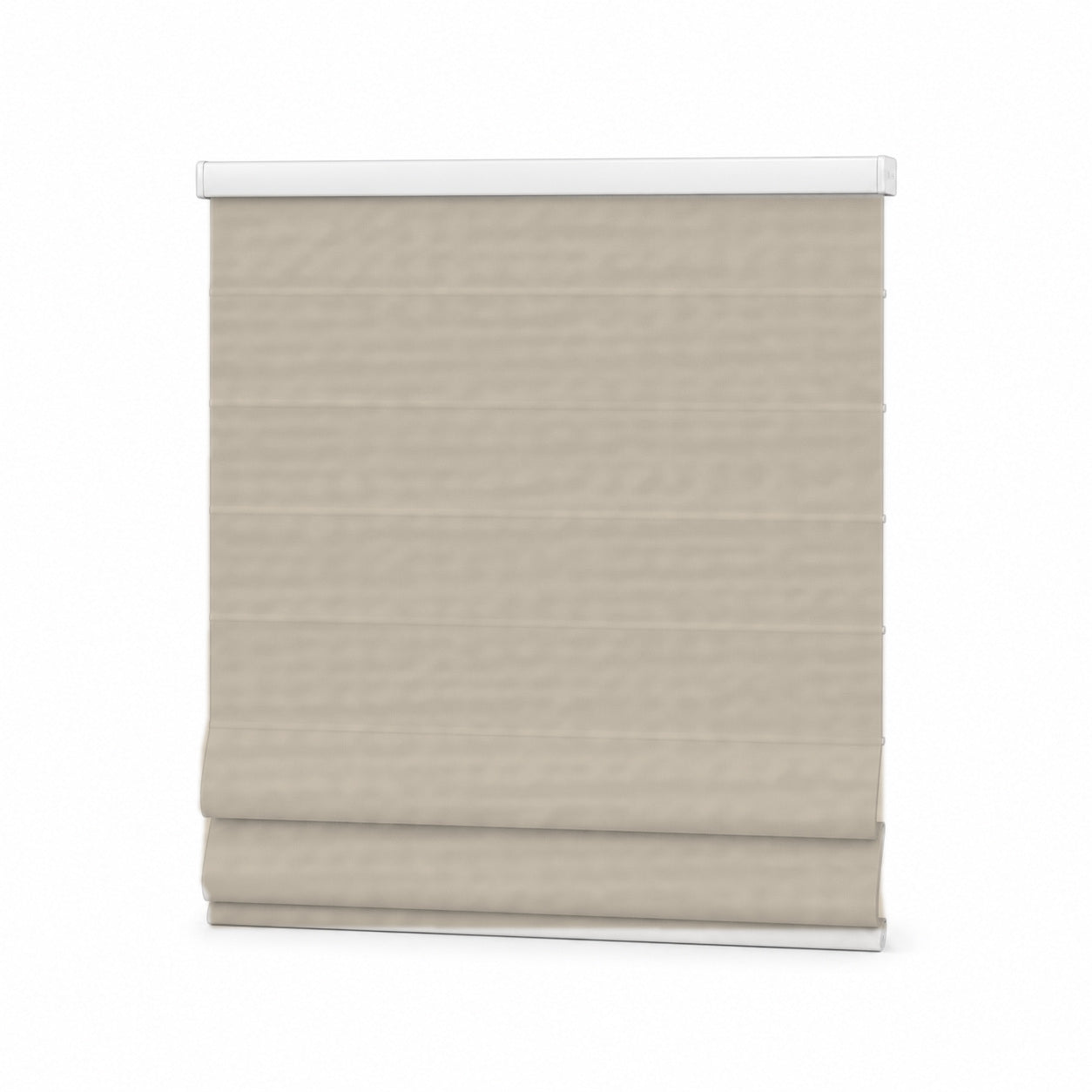 JINK Fold smart motorized Roman shade in GY070-1, cord-free product effect image