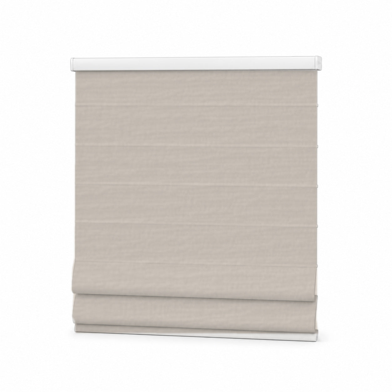 JINK Fold smart motorized Roman shade in GY0891, cord-free product effect image