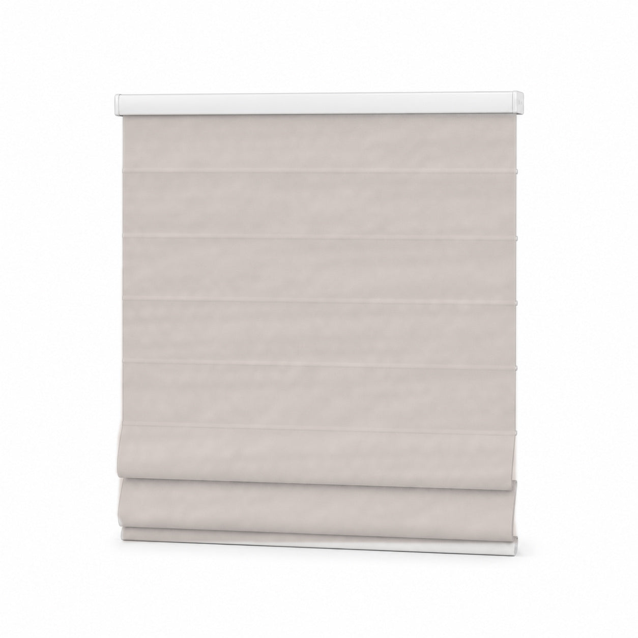 JINK Fold smart motorized Roman shade in GY10-1, cord-free product effect image