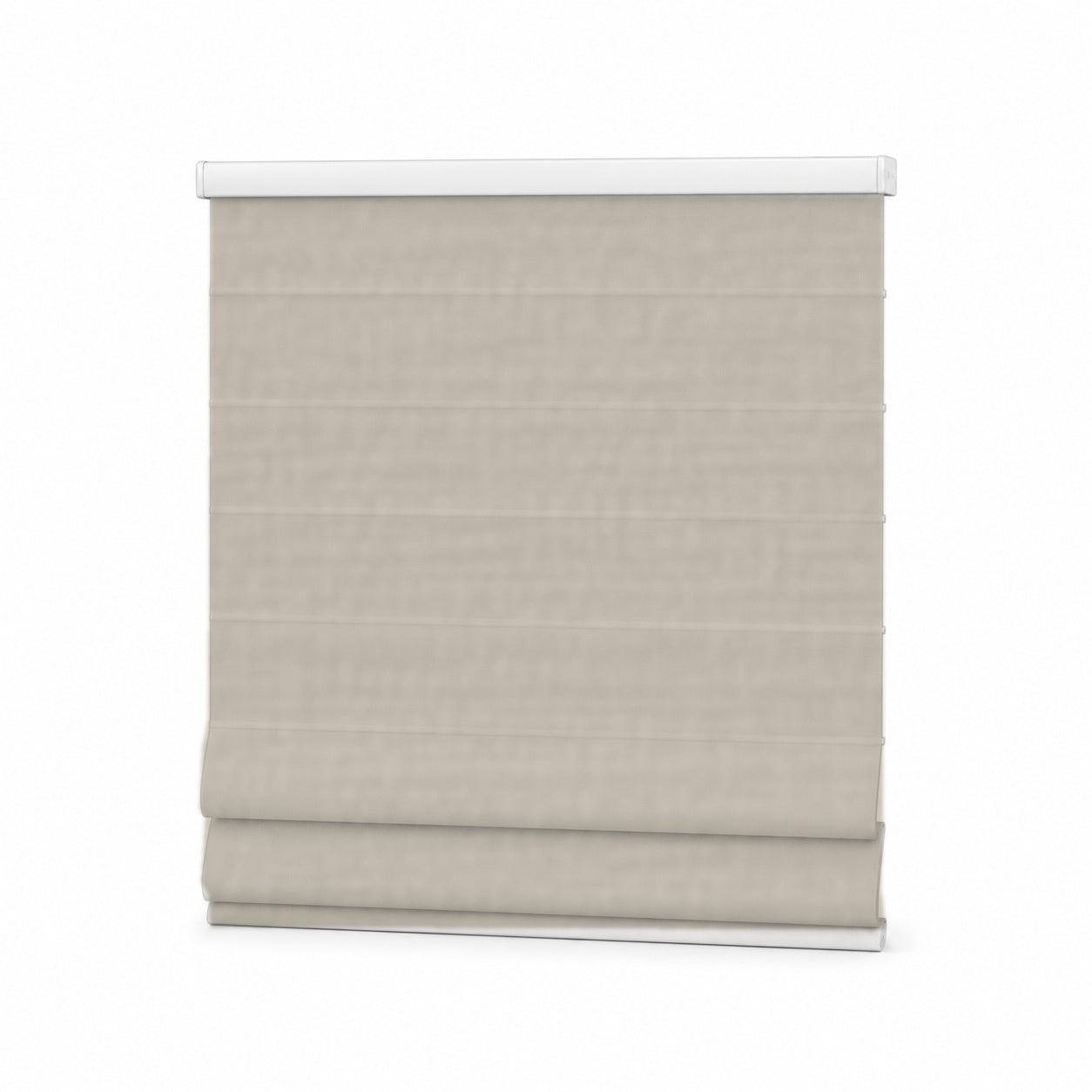 JINK Fold smart motorized Roman shade in GY1172, cord-free product effect image