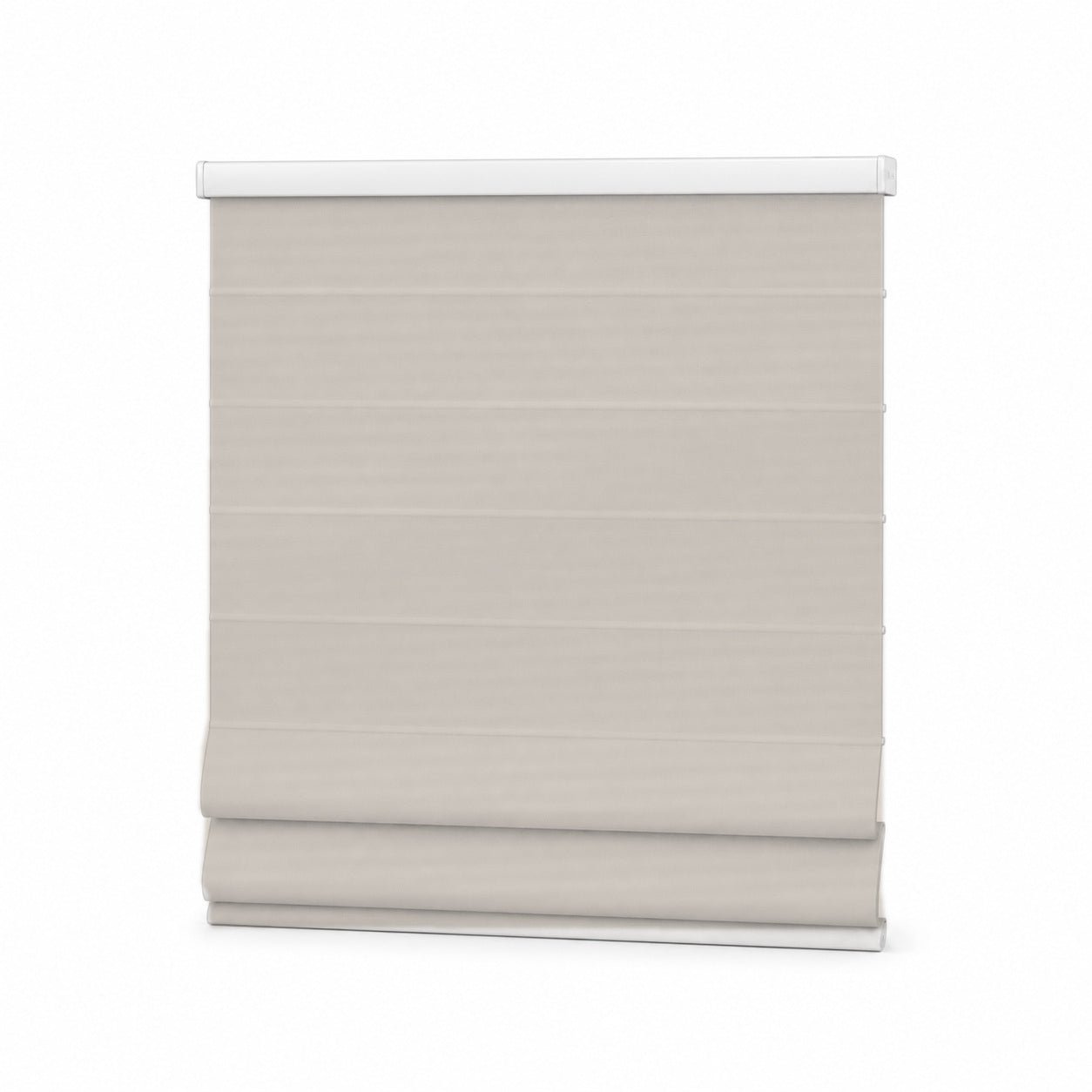 JINK Fold smart motorized Roman shade in GY68-1, cord-free product effect image