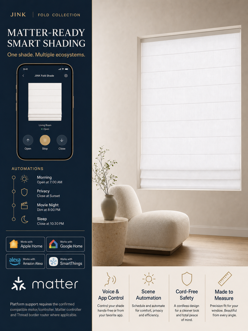 JINK Fold Matter-ready smart home platform compatibility
