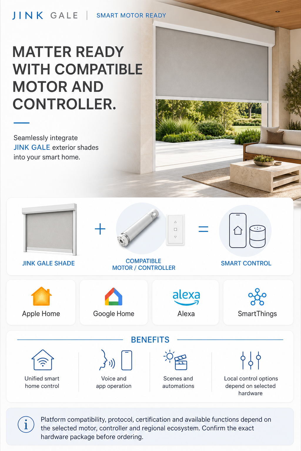 JINK Gale compatible motor and Matter ecosystem benefits