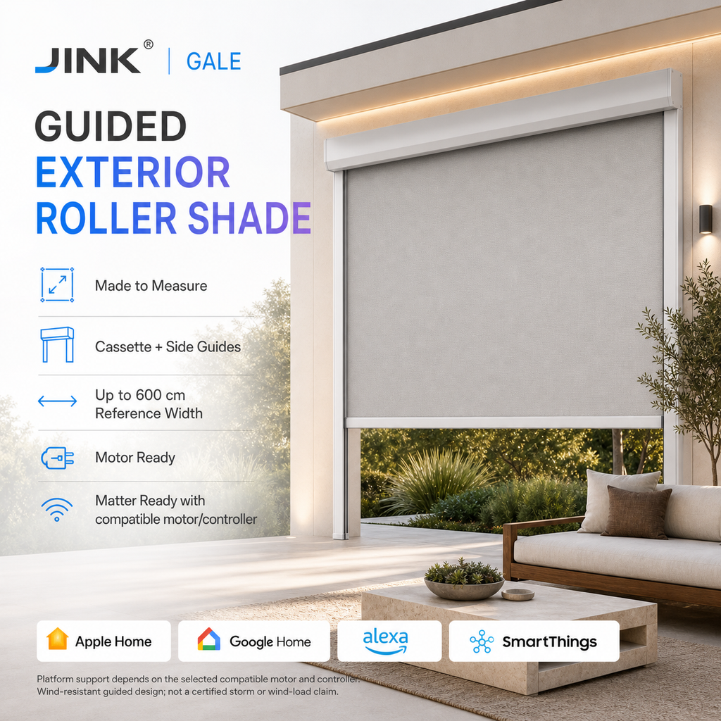 JINK Gale comprehensive Matter-ready exterior roller shade hero