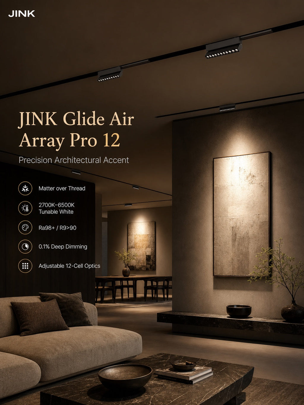 JINK Glide Air Array Pro 12 architectural lighting scene