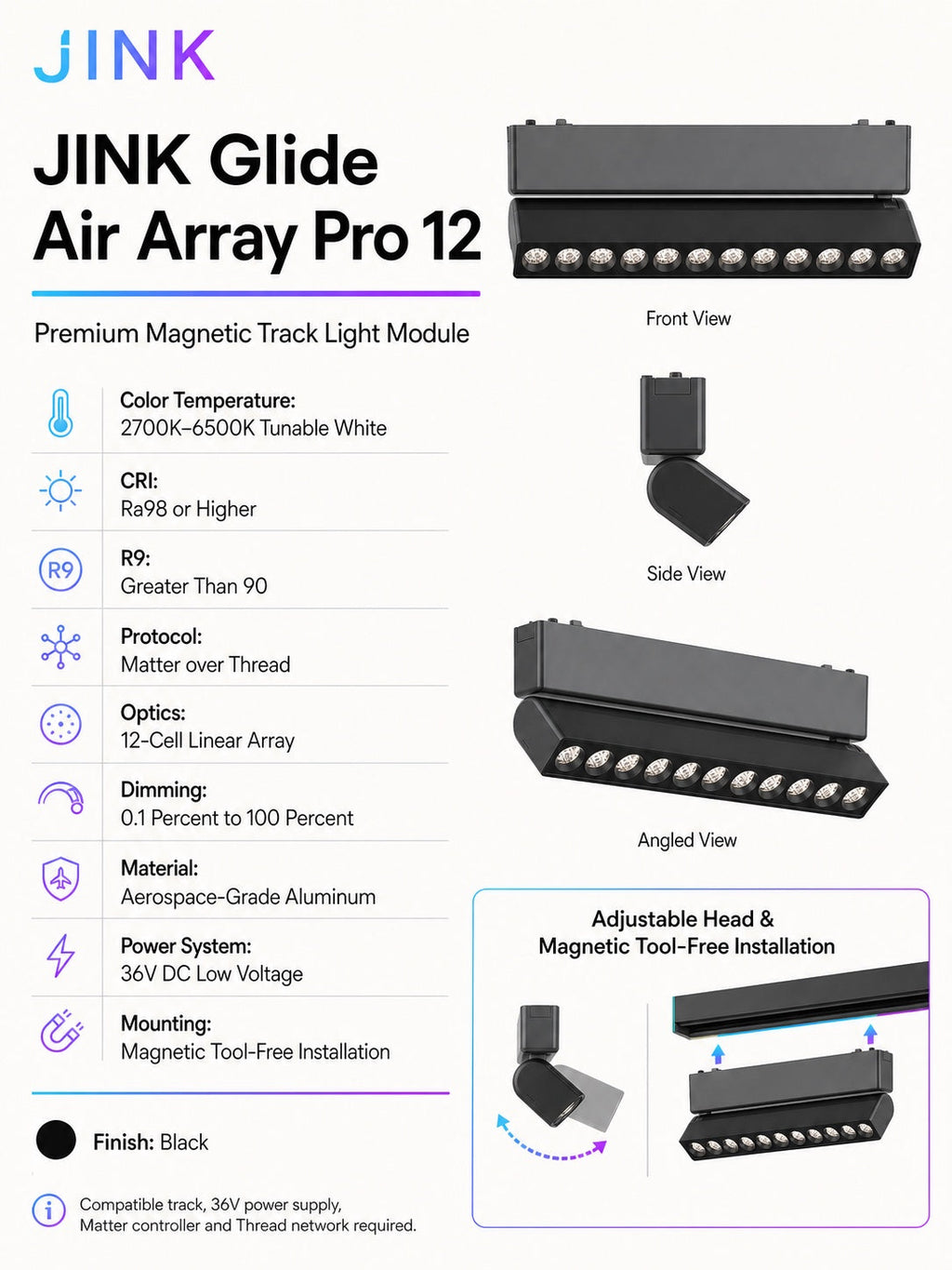JINK Glide Air Array Pro 12 specifications