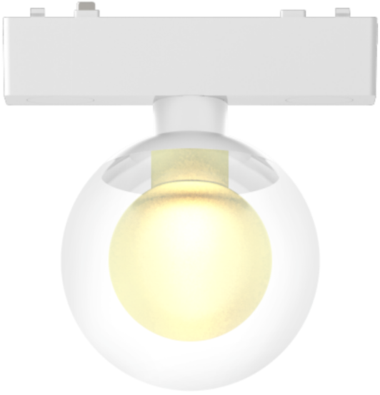 JINK Glide Air Orb 80 glass globe track light in white