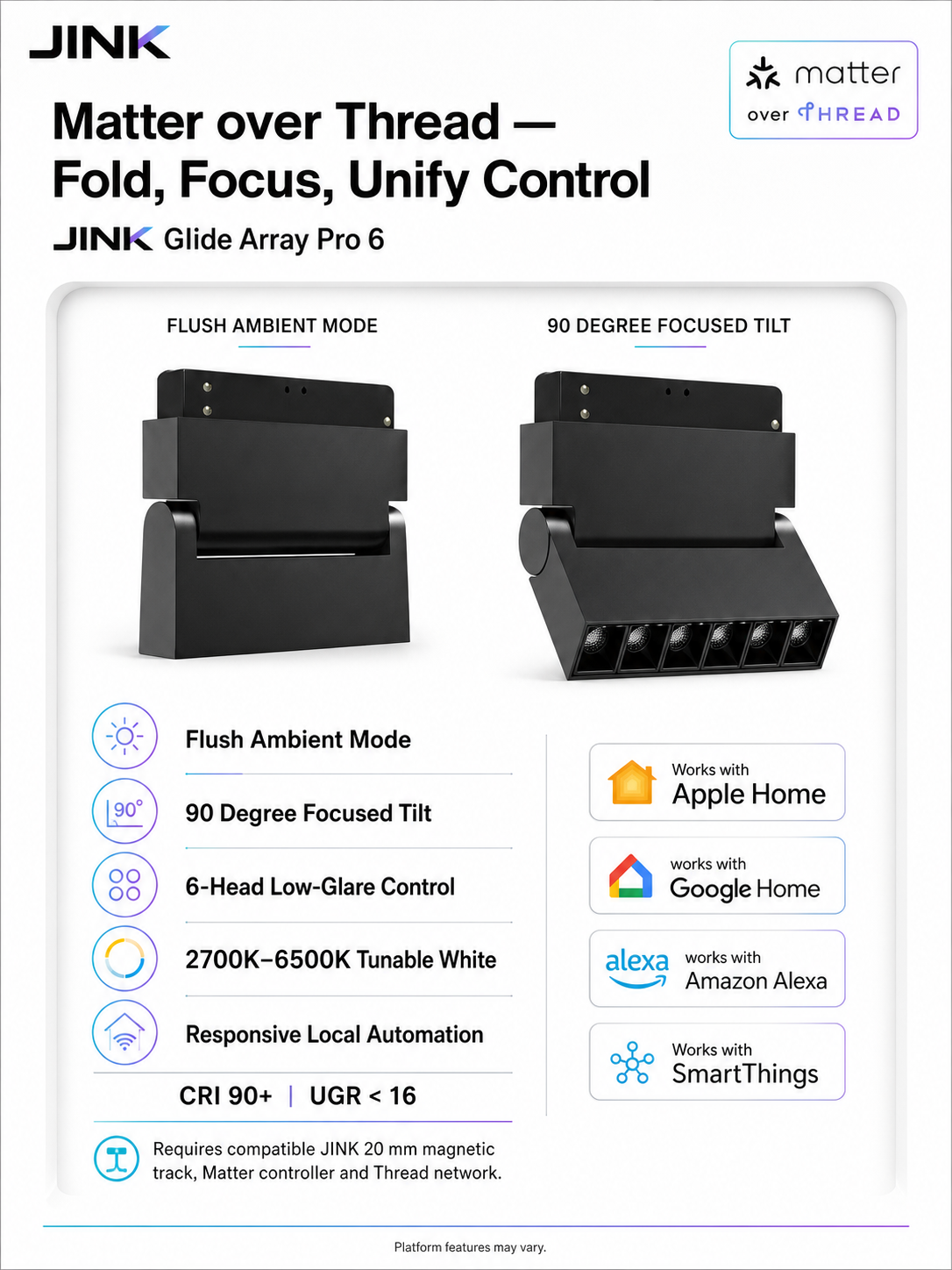 JINK Glide Array Pro 6 Matter ecosystem support