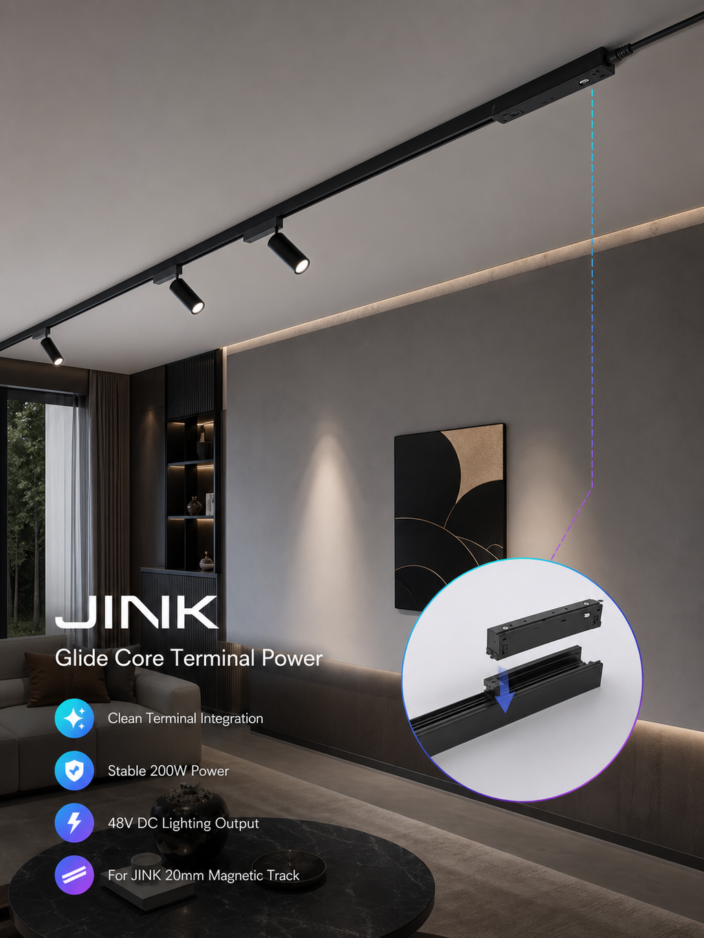JINK Glide Core terminal power installed scene