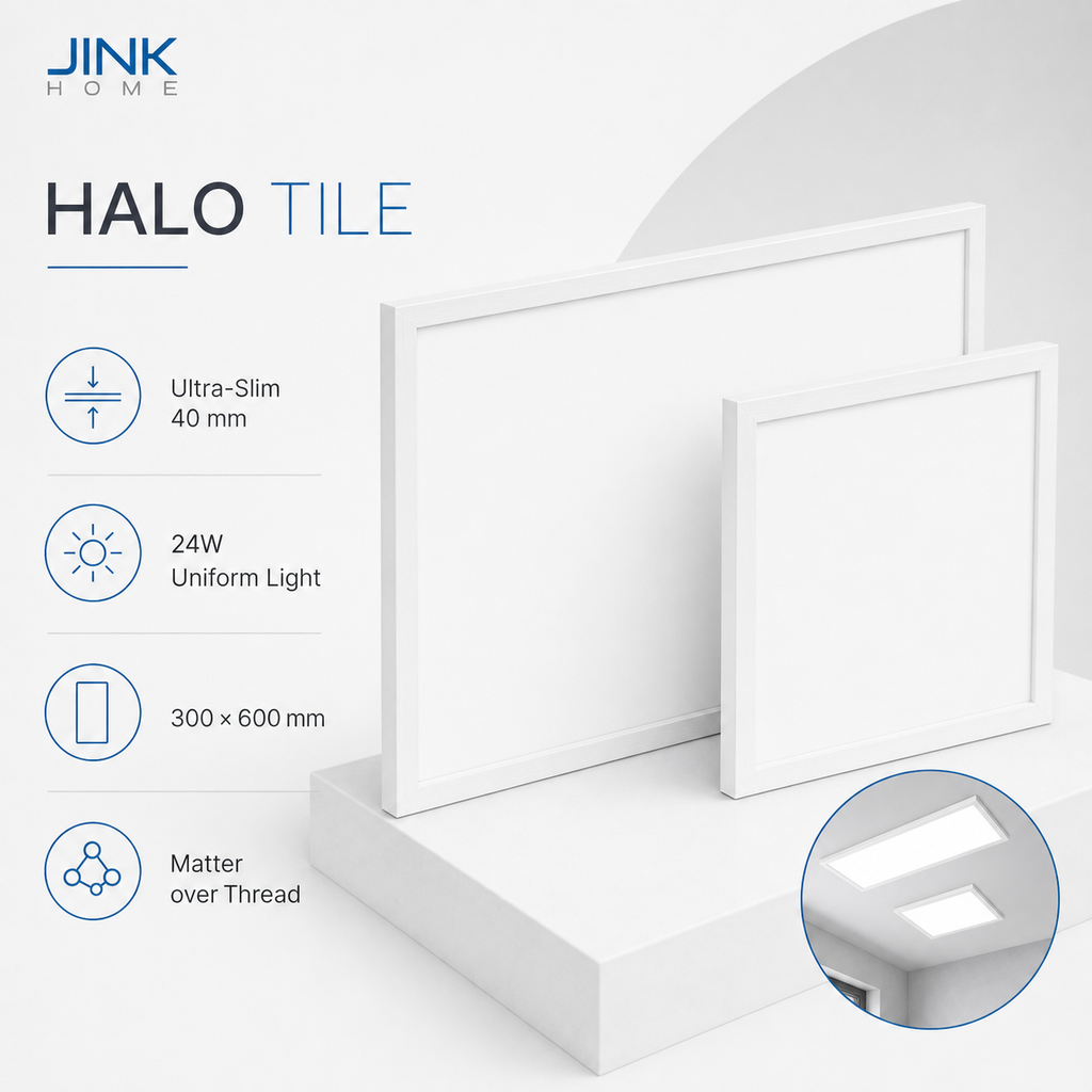 JINK Halo Tile 24W Matter over Thread smart panel light product features