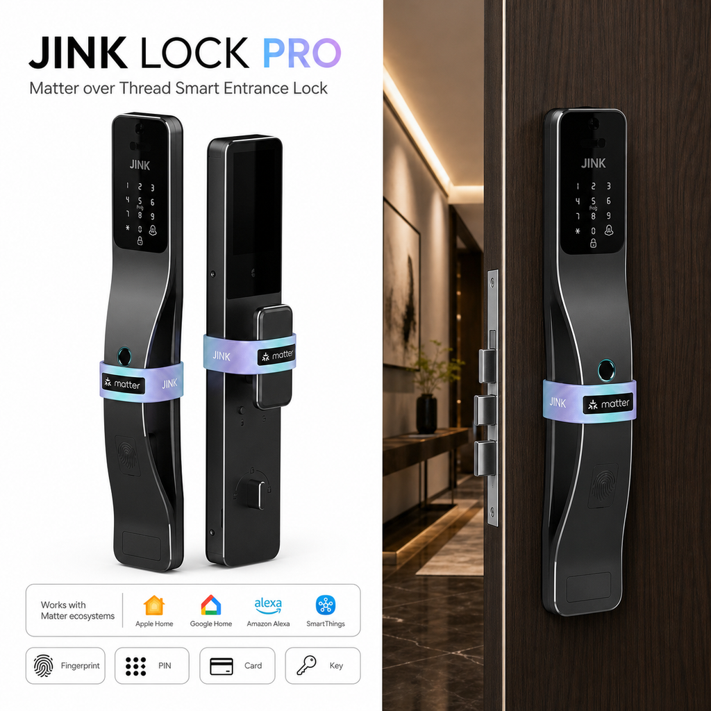 JINK Lock Pro Matter over Thread smart entrance lock composite hero