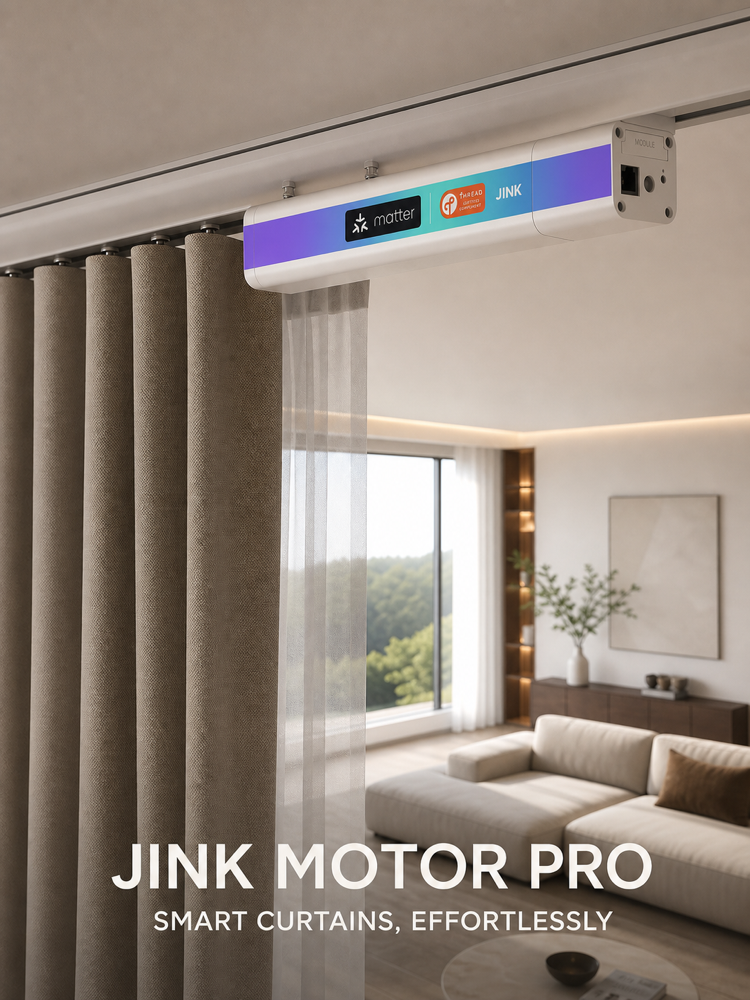 JINK Motor Pro Matter smart curtain motor lifestyle scene