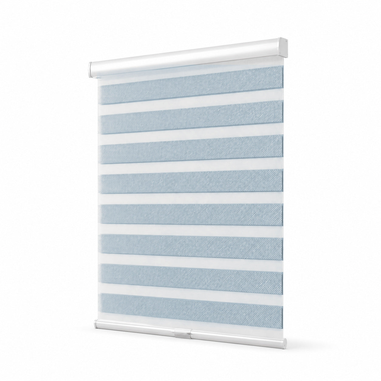 JINK Shift smart motorized zebra shade GY01-5, selectable fabric effect image, white background, cord-free
