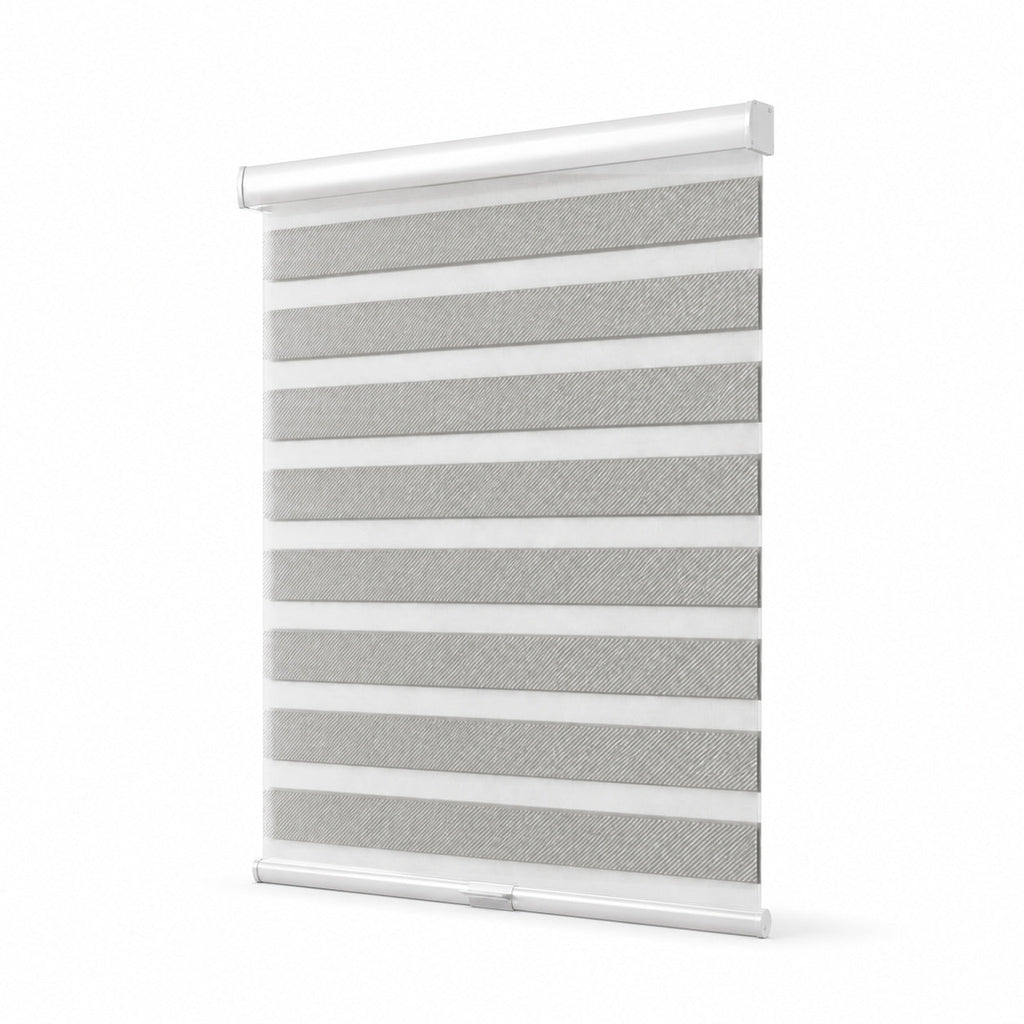 JINK Shift smart motorized zebra shade GY160-1, selectable fabric effect image, white background, cord-free