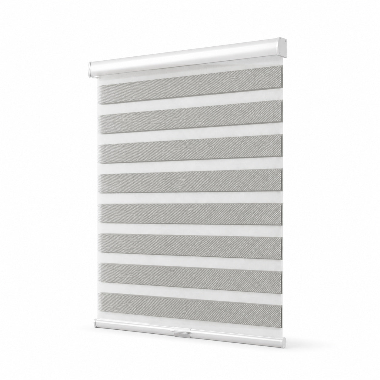 JINK Shift smart motorized zebra shade GY160-1, selectable fabric effect image, white background, cord-free
