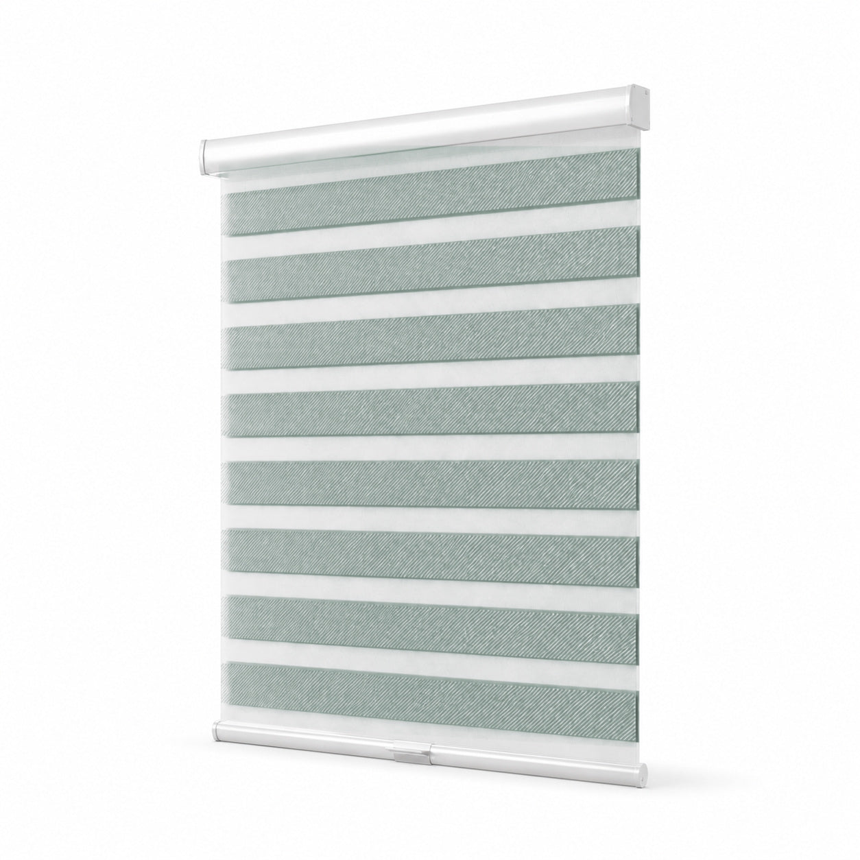 JINK Shift smart motorized zebra shade GY160-2, selectable fabric effect image, white background, cord-free