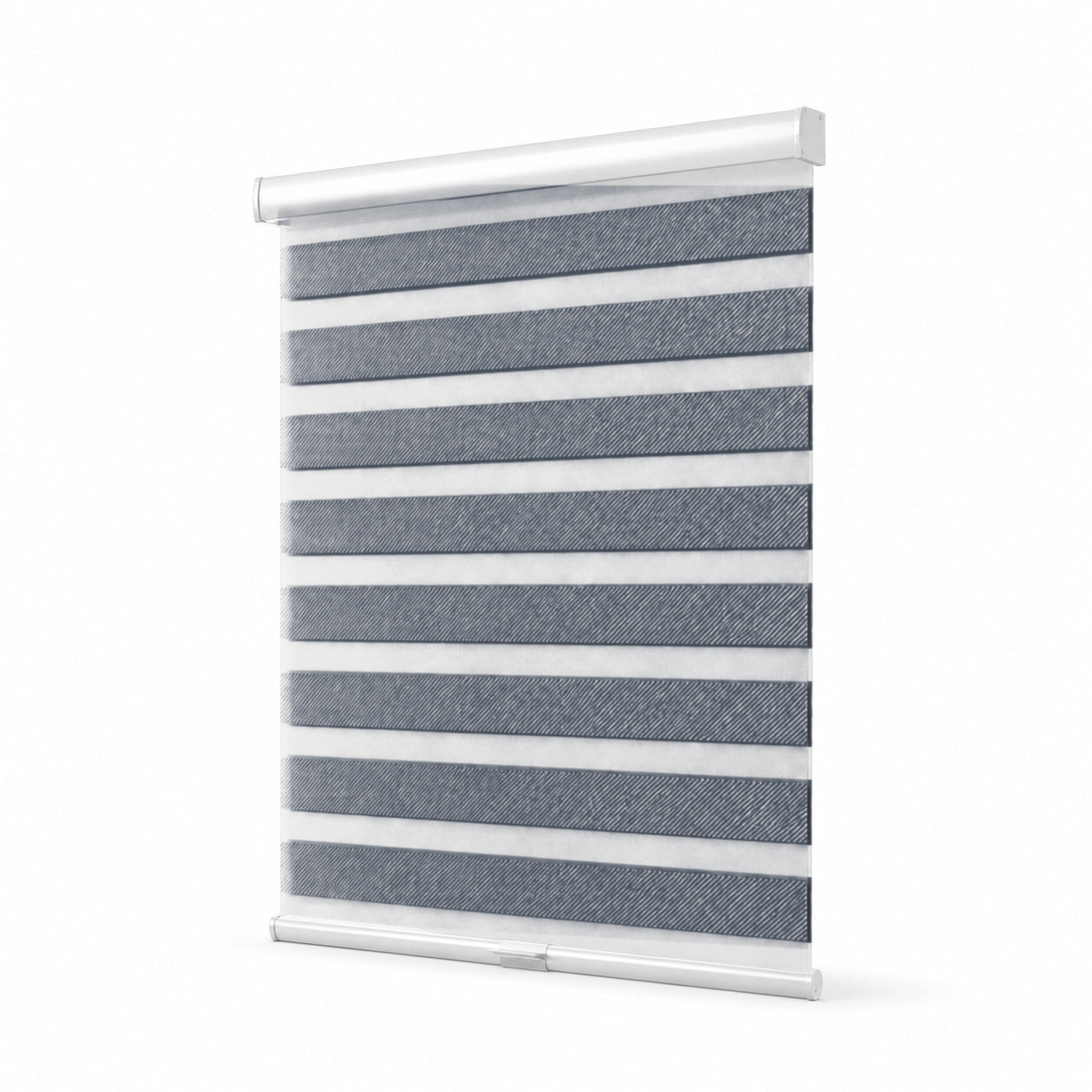 JINK Shift smart motorized zebra shade GY160-3, selectable fabric effect image, white background, cord-free