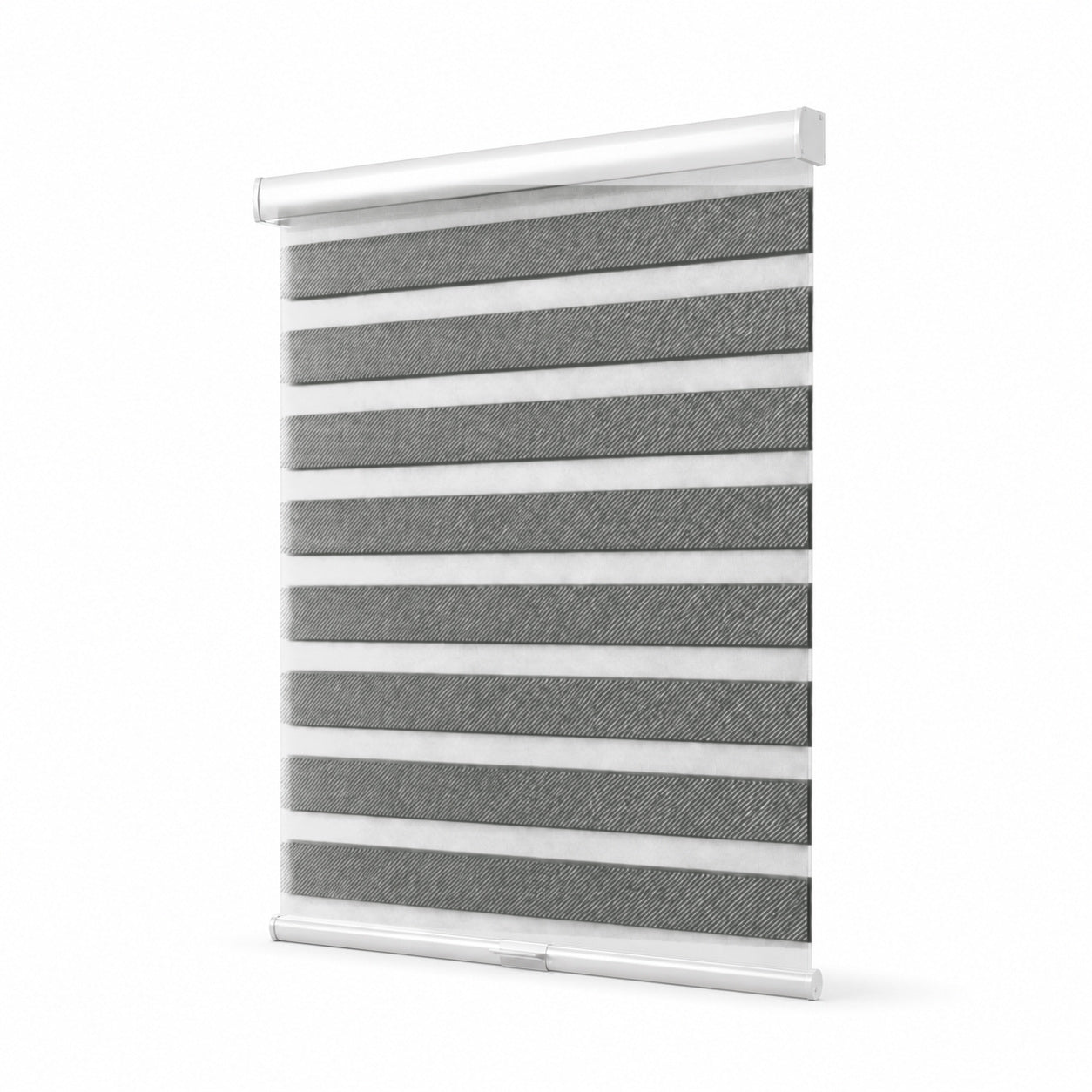 JINK Shift smart motorized zebra shade GY160-4, selectable fabric effect image, white background, cord-free