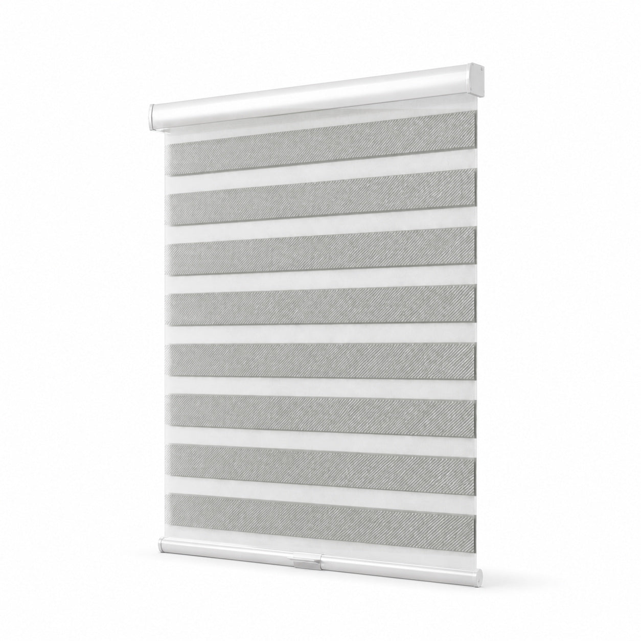 JINK Shift smart motorized zebra shade H66-1, selectable fabric effect image, white background, cord-free